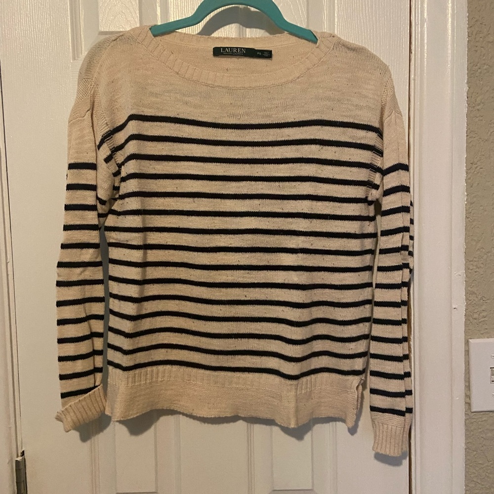 Lauren / Ralph Lauren Petite Woven Striped Sweater